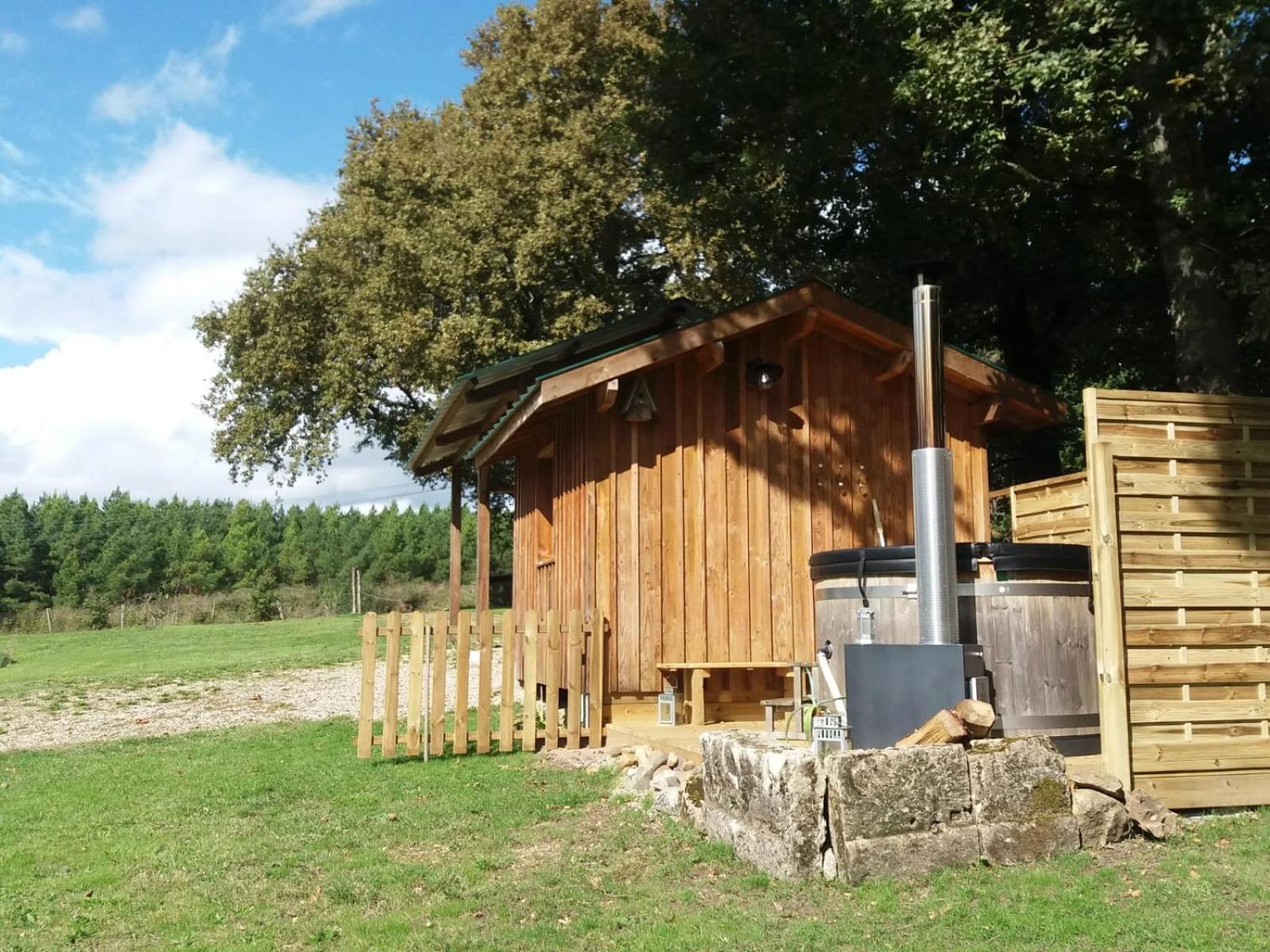Villa Roulotte Fleur Des Champs Sigalens Esterno foto